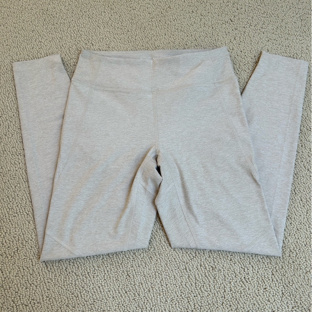 Outdoor Voices Warmup 7/8 leggings, size S, color oatmeal